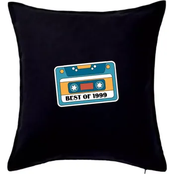 Polštář Narozeniny kazeta Best of 1999 - Polštář 50x50 - 50x50 - Včetně výplně ( Černá )