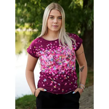 Dámské triko KIXMI UDIA VÍNOVÁ S