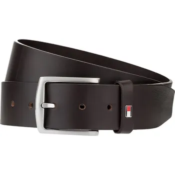 Opasek Tommy Hilfiger Pánský Kožený Opasek New Denton 4.0, tmavě...
