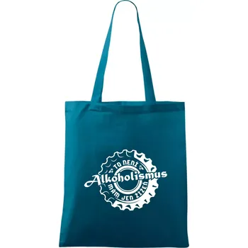 Alkoholismus pivo - Taška bavlněná - 42 x 38 cm ( Petrolejová )