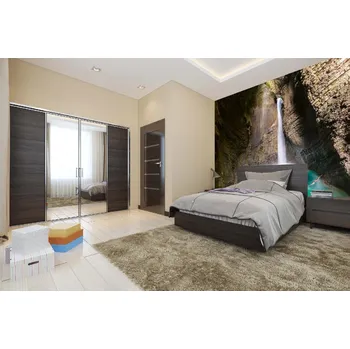 Fototapeta DIMEX | Samolepicí vliesová fototapeta na zeď Vodopád Kozjak MA-5-3178 | 375 x 250 cm | zelená, bílá, šedá + Samolepicí vliesová fototapeta na stěnu DIMEX Vodopád Kozjak MA53178 v rozměru 375 x 250 cm