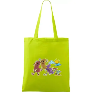 Jak jde život - Taška bavlněná - 42 x 38 cm ( Limetková )