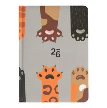 Kalendář Kalendarz 2026 B6 tygodniowy. Łapki