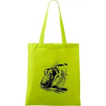 Silniční cyklistika skica - Taška bavlněná - 42 x 38 cm ( Limetková )