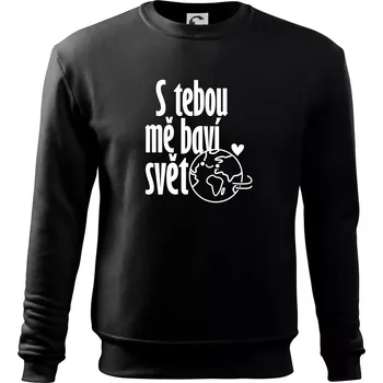 S tebou mě baví svět - Mikina Essential dětská - 158 cm/12 let ( Černá )