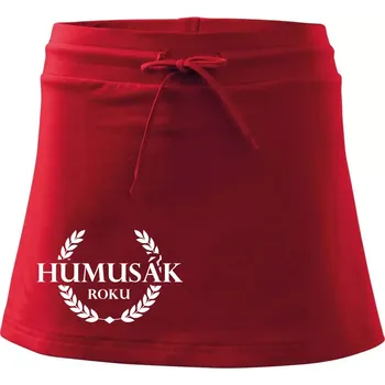 Dámská sukně Humusák roku - Sportovní sukně - two in one - XS ( Červená )