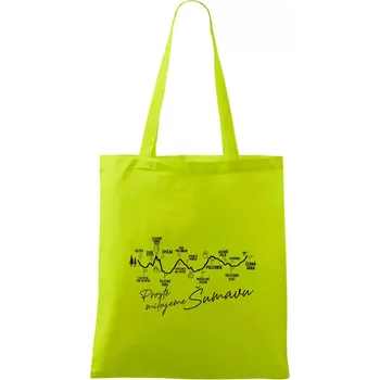 Šumava - Prostě milujeme Šumavu - Taška bavlněná - 42 x 38 cm ( Limetková )