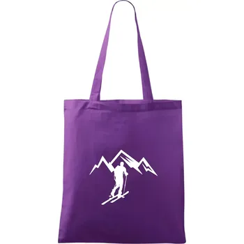 Skialp výlet na hory - Taška bavlněná - 42 x 38 cm ( Fialová )