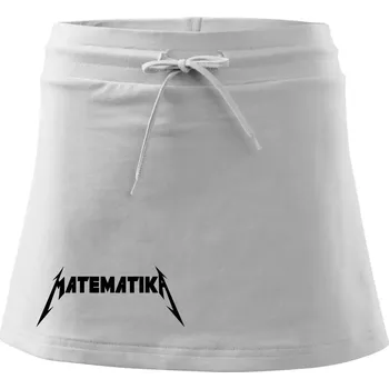 Dámská sukně Matematika rock logo - Sportovní sukně - two in one - M ( Bílá )