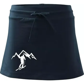 Dámská sukně Skialp výlet na hory - Sportovní sukně - two in one - L ( Námořní modrá (velmi tmavá - téměř černá) )