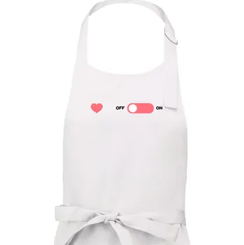 Kuchyňská zástěra Love OFF - Dámská zástěra na vaření - Univerzální velikost ( Bílá )