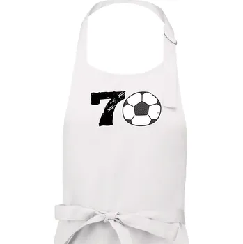 Kuchyňská zástěra Fotbal kulaté narozeniny 70 - Pánská zástěra na vaření - Univerzální velikost ( Bílá )