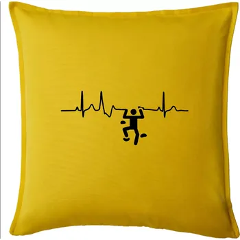 Polštář EKG lezecká stěna - Polštář 50x50 - 50x50 - Pouze potah ( Žlutá )