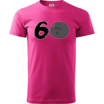 Pánská móda Bowling kulaté narozeniny 60 - Klasické pánské triko vyšší gramáže - XL ( Purpurová )