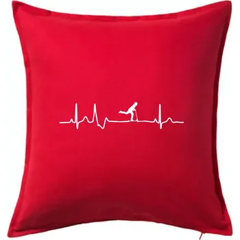 Polštář EKG koloběžky - Polštář 50x50 - 50x50 - Pouze potah ( Červená )