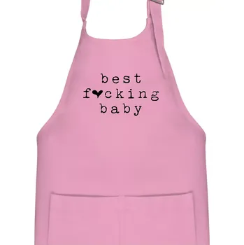 Kuchyňská zástěra Best fucking baby - Dětská zástěra na vaření - Univerzální velikost ( Růžová )