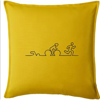 Polštář EKG triatlon - Polštář 50x50 - 50x50 - Pouze potah ( Žlutá )