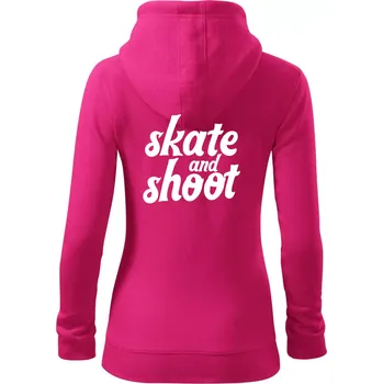 Dámská mikina Biatlon skate and shoot - Dámská mikina trendy zipper s kapucí - 2XL ( Purpurová )