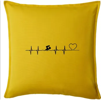 Polštář Plavání EKG - Polštář 50x50 - 50x50 - Pouze potah ( Žlutá )