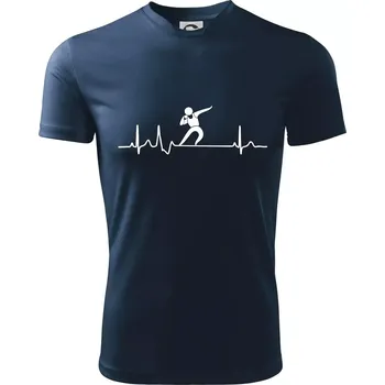 EKG vrh koulí - Dětské triko sportovní (dresovina) - 146 cm/10 let ( Námořní modrá (velmi tmavá - téměř černá) )