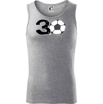 Fotbal kulaté narozeniny 30 - Tílko pánské Core - S ( Tmavě šedý melír )