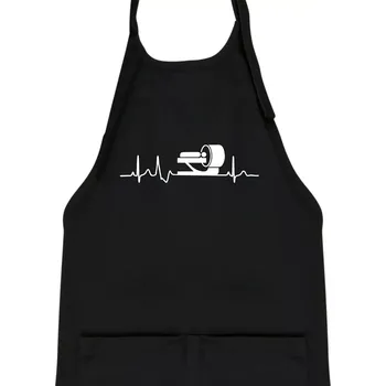 Kuchyňská zástěra EKG radiologie - Dětská zástěra na vaření - Univerzální velikost ( Černá )