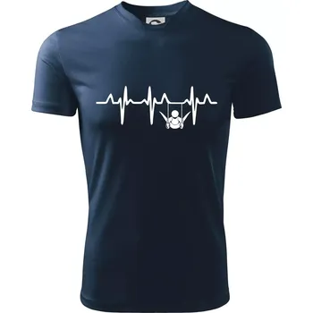 Chlapecké tričko EKG cvičení kruhy - Dětské triko sportovní (dresovina) - 146 cm/10 let ( Námořní modrá (velmi tmavá - téměř černá) )