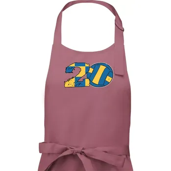 Kuchyňská zástěra Volejbal kulaté narozeniny 20 - Pánská zástěra na vaření - Univerzální velikost ( Starorůžová )