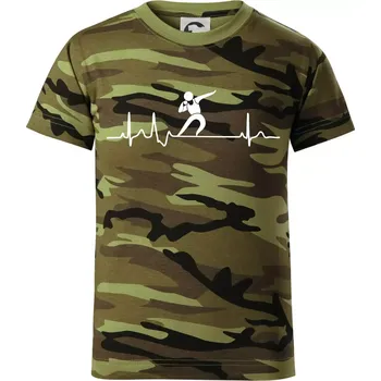 Chlapecké tričko EKG vrh koulí - Dětské maskáčové triko - 134 cm/8 let ( Zelený maskáč )