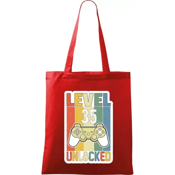 Gaming narozeniny 35 - Taška bavlněná - 42 x 38 cm ( Červená )