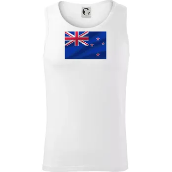 Nový Zéland fotka vlajky - Tílko pánské Core - 2XL ( Bílá )