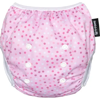 Kojenecké plavky T-TOMI Plenkové plavky s volánkem Pink dots