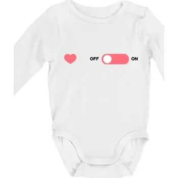 Love OFF - Body kojenecké s dlouhým rukávem - Dlouhý r. do 3 měs ( Bílá )