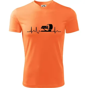 EKG radiologie - Dětské triko sportovní (dresovina) - 146 cm/10 let ( Neon mandarine )