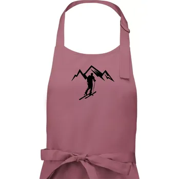 Kuchyňská zástěra Skialp výlet na hory - Dámská zástěra na vaření - Univerzální velikost ( Starorůžová )