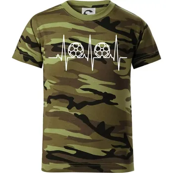 Chlapecké oblečení Ekg fotbal velký - Dětské maskáčové triko - 104-110cm / 3-4 roky ( Zelený maskáč )