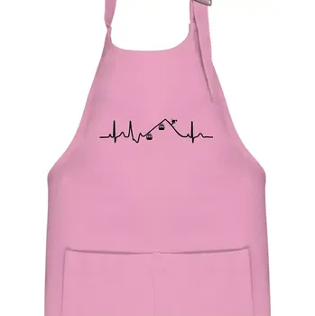 Kuchyňská zástěra EKG lanovka - Dětská zástěra na vaření - Univerzální velikost ( Růžová )