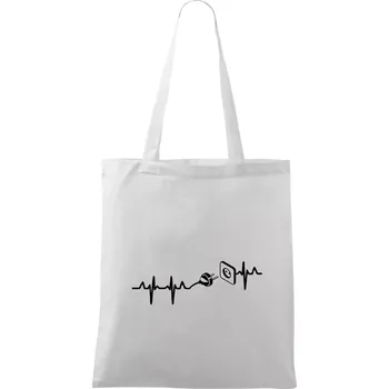 EKG elektrikář - Taška bavlněná - 42 x 38 cm ( Bílá )