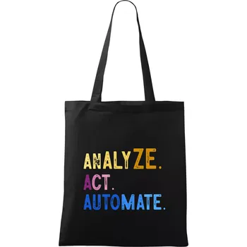 Nákupní taška Analyze act automate - Taška bavlněná - 42 x 38 cm ( Černá )