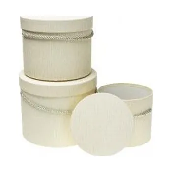 Úložný box Pudełko Flower Box 3szt kremowy ROZETTE