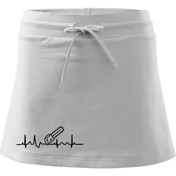 Dámská sukně EKG motorová pila - Sportovní sukně - two in one - XS ( Bílá )