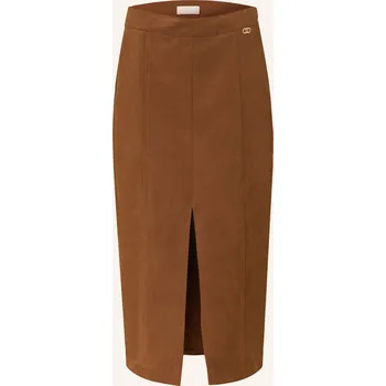 Dámské oblečení Liu Jo Dámská Sukně V Koženém Vzhledu, hnědá, 40
