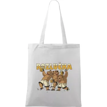 Rozlučka medvědi - Taška bavlněná - 42 x 38 cm ( Bílá )
