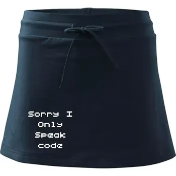 Dámská sukně Sorry I Only Speak code - Sportovní sukně - two in one - XL ( Námořní modrá (velmi tmavá - téměř černá) )