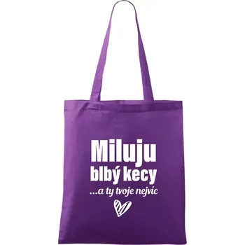 Miluju blbý kecy - Taška bavlněná - 42 x 38 cm ( Fialová )