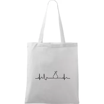 Hruška EKG - Taška bavlněná - 42 x 38 cm ( Bílá )