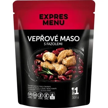 Hotové jídlo EXPRES MENU Vepřové maso s fazolemi a lečem 300 g