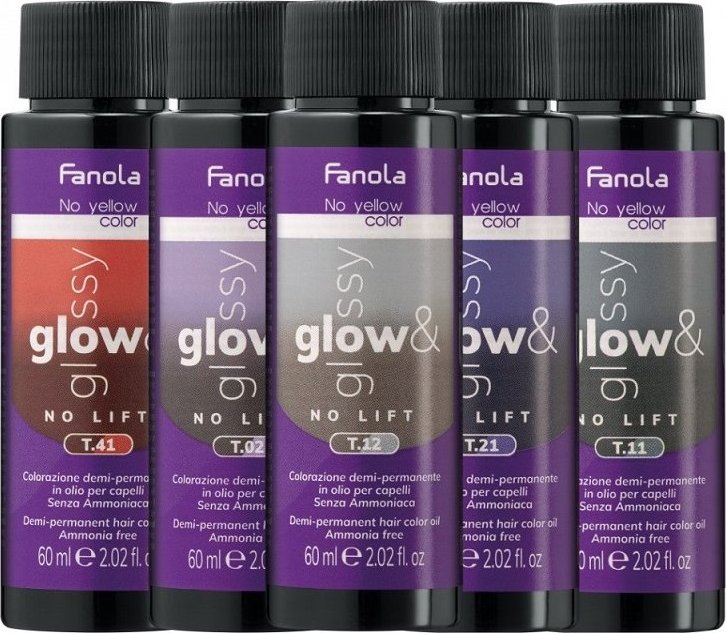 Fanola Glow & Glossy No Lift olejový toner na vlasy 60 ml Odstín barvy: T.41