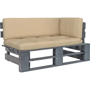 Zahradní pohovka vidaXL Zahradní rohová pohovka z palet šedě impregnovaná borovice