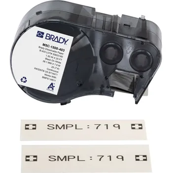 Pásek do tiskárny Brady M5C-1500-403 / 170858, 38.10 mm x 7.62 m, Paper, černý tisk / bílý podklad